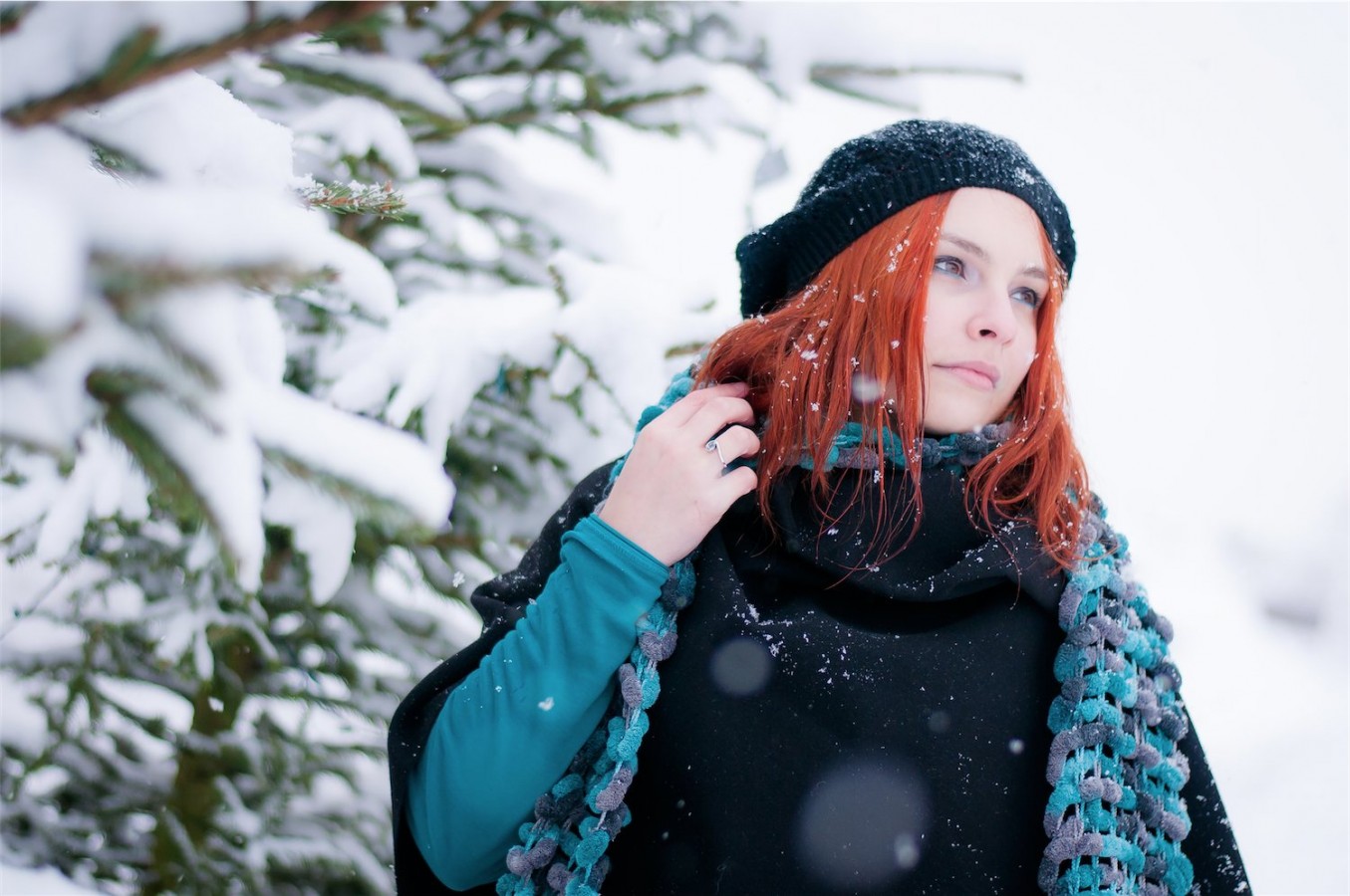 portrait photo mode neige Photographe grenoble Isere Marie-Cat Photographies